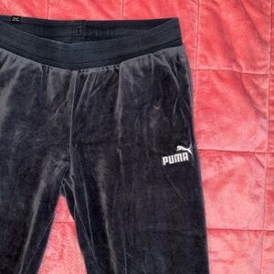 Puma Black Velour Track Pants